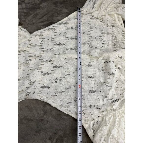 Isabel Marant Vinny Asymmetric Ruffled Cotton-lace Top In Off-White sz 42/ US 10 - Picture 11 of 16